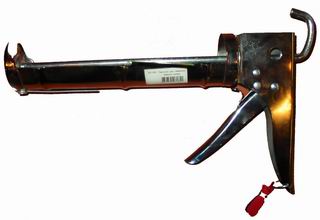 Пистолет для герметика полукорпусной усиленный 9" хромир.,зуб.шток SKRAB 26185