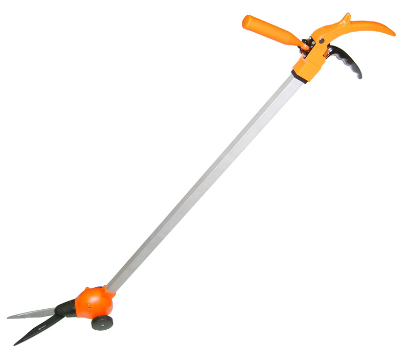 Ножницы-каталка для травы поворотные 360° HCS SKRAB.Длина штанги 1.2м, длина лезвий 150мм, оранжево- черные пластиковые ручки