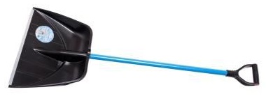 Лопата для уборки снега "Землеройка-NANO" синяя, ширина совка 555мм, выс. 410 мм, стеклокомпозитный черенок