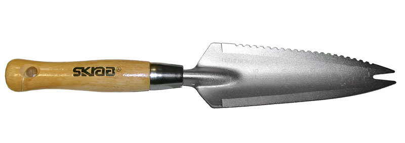 Нож для удаления сорняков 335мм с деревянной ручкой сталь Cr-MO SKRAB