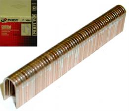 Скобы для степлера полукруглые 6 мм омедненные оцинкованные (1000 шт) SKRAB 35241