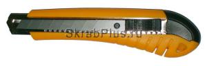 Нож строительный монтажный 18 / 0,5 мм с выдвижным лезвием пластмассовый корпус SKRAB 26820 купить оптом и в розницу в СПб